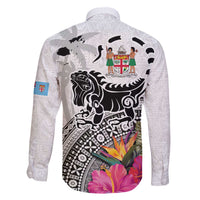 Fiji Iguana Family Matching Puletasi and Hawaiian Shirt Tapa Tribal Tattoo and Hibiscus LT03 - Polynesian Pride
