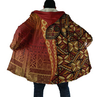 Samoan Pacific Tribal Flower Geometric Art Tattoos Cloak Siapo Pattern Flame Sunset - Polynesian Pride