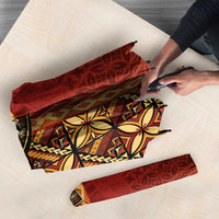 Samoan Pacific Tribal Flower Geometric Art Tattoos Umbrella Siapo Pattern Flame Sunset - Polynesian Pride