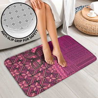 Samoan Pacific Tribal Flower Geometric Art Tattoos Bathroom Set Siapo Pattern Romantic Rose - Polynesian Pride