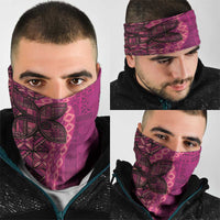 Samoan Pacific Tribal Flower Geometric Art Tattoos Neck Gaiter Siapo Pattern Romantic Rose LT03