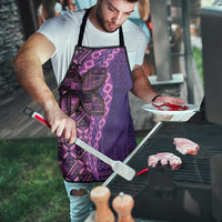 Samoan Pacific Tribal Flower Geometric Art Tattoos Apron Siapo Pattern Purple Haze - Polynesian Pride