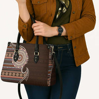 Fijian Masi Tribal Tattoos Art Pattern Leather Bag Brown Color Half Style - Polynesian Pride