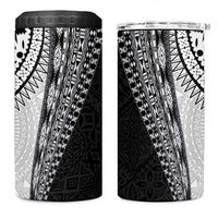 Fijian Masi Tattoos 4 in 1 Can Cooler Tumbler with Tapa Tribal Pattern LT03 One Size: 16 oz White - Polynesian Pride