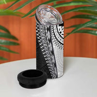 Fijian Masi Tattoos 4 in 1 Can Cooler Tumbler with Tapa Tribal Pattern LT03 - Polynesian Pride