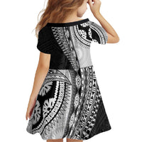 Fijian Masi Tattoos Family Matching Tank Maxi Dress and Hawaiian Shirt with Tapa Tribal Pattern LT03 - Polynesian Pride