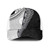 Fijian Masi Tattoos Mesh Trucker Cap with Tapa Tribal Pattern - Polynesian Pride