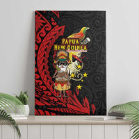 Papua New Guinea Christmas Canvas Wall Art Funny Melanesian Santa with Bird-of-paradise Tribal Style LT03 - Polynesian Pride