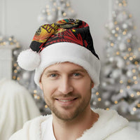 Papua New Guinea Christmas Santa Hat Funny Melanesian Santa with Bird-of-paradise Tribal Style LT03 - Polynesian Pride