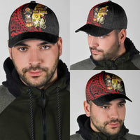Papua New Guinea Christmas Classic Cap Funny Melanesian Santa with Bird-of-paradise Tribal Style LT03 - Polynesian Pride