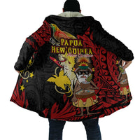 Papua New Guinea Christmas Cloak Funny Melanesian Santa with Bird-of-paradise Tribal Style LT03 - Polynesian Pride