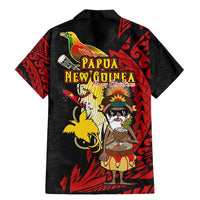 Papua New Guinea Christmas Family Matching Mermaid Dress and Hawaiian Shirt Funny Melanesian Santa with Bird-of-paradise Tribal Style LT03 - Polynesian Pride