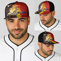 Australia and Papua New Guinea Together Baseball Net Cap Bird-of-paradise and Kangaroo with Oro Tapa and Aboriginal Art Motifs LT03 - Polynesian Pride