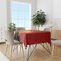 Australia and Papua New Guinea Together Tablecloth Bird-of-paradise and Kangaroo with Oro Tapa and Aboriginal Art Motifs LT03 - Polynesian Pride