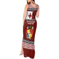 Tongan Culture Tank Maxi Dress Ngatu Art Tattoo and Emblem of Tonga LT03 - Polynesian Pride