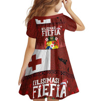 Tongan Christmas Family Matching Off Shoulder Short Dress and Hawaiian Shirt Kilisimasi Fiefia with Ngatu Art Tattoo LT03 - Polynesian Pride