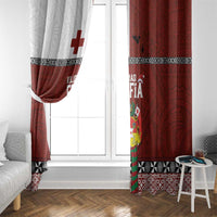 Tongan Christmas Window Curtain Kilisimasi Fiefia with Ngatu Art Tattoo