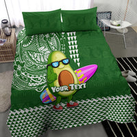 Aloha Avocado Funny Fruits Custom Bedding Set Mix Hawaiian Kakau Tribal LT03 - Polynesian Pride