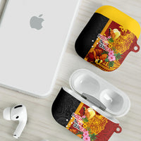 Papua New Guinea Independence Day AirPods Case Birds-of-Paradise Melanesian Tattoos Tropical Plants