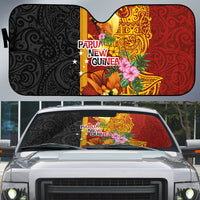 Papua New Guinea Independence Day Auto Sun Shade Birds-of-Paradise Melanesian Tattoos Tropical Plants