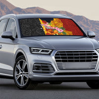 Papua New Guinea Independence Day Auto Sun Shade Birds-of-Paradise Melanesian Tattoos Tropical Plants