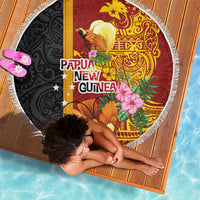 Papua New Guinea Independence Day Beach Blanket Birds-of-Paradise Melanesian Tattoos Tropical Plants