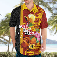Papua New Guinea Independence Day Hawaiian Shirt Birds-of-Paradise Melanesian Tattoos Tropical Plants