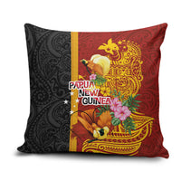 Papua New Guinea Independence Day Pillow Cover Birds-of-Paradise Melanesian Tattoos Tropical Plants