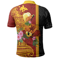 Papua New Guinea Independence Day Polo Shirt Birds-of-Paradise Melanesian Tattoos Tropical Plants LT03 - Polynesian Pride