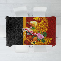 Papua New Guinea Independence Day Tablecloth Birds-of-Paradise Melanesian Tattoos Tropical Plants
