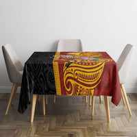 Papua New Guinea Independence Day Tablecloth Birds-of-Paradise Melanesian Tattoos Tropical Plants