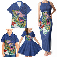 Guam Chamorro Family Matching Tank Maxi Dress and Hawaiian Shirt Tribal Latte Stone and Seal Artwork Polynesian Patterns LT03 - Polynesian Pride