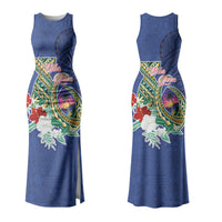 Guam Chamorro Family Matching Tank Maxi Dress and Hawaiian Shirt Tribal Latte Stone and Seal Artwork Polynesian Patterns LT03 Mom's Dress Multicolor - Polynesian Pride
