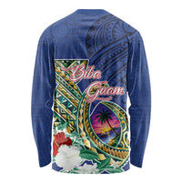 Guam Chamorro Long Sleeve Shirt Tribal Latte Stone and Seal Artwork Polynesian Patterns