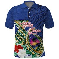 Guam Chamorro Polo Shirt Tribal Latte Stone and Seal Artwork Polynesian Patterns LT03 Multicolor - Polynesian Pride