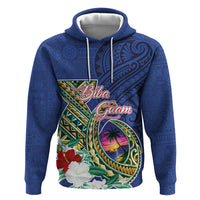 Guam Chamorro Zip Hoodie Tribal Latte Stone and Seal Artwork Polynesian Patterns