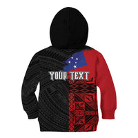 Personalised Samoa 685 Kid Hoodie Siapo Pattern and Samoa Flag Design