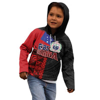 Personalised Samoa 685 Kid Hoodie Siapo Pattern and Samoa Flag Design