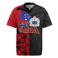 Personalised Samoa 685 Rugby Jersey Siapo Pattern and Samoa Flag Design