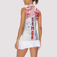 Samoa 685 Art Traditional Tattoo Pattern Women Sleeveless Polo Shirt Gradient Color