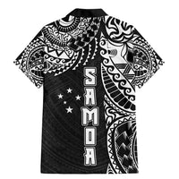 Samoa 685 Art Traditional Tattoo Pattern Family Matching Mermaid Dress and Hawaiian Shirt Black Color
