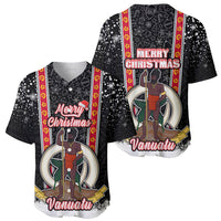 Vanuatu Christmas Baseball Jersey Polynesian Tribal Snow Style LT03 - Polynesian Pride