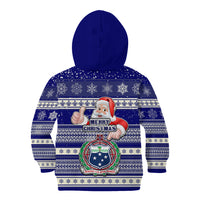 Samoa Christmas Kid Hoodie The Santa Coat of Arms with Samoa Bracelet Pattern LT03 - Polynesian Pride