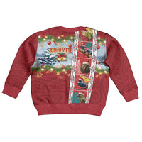 New Zealand Merry Christmas Kid Ugly Christmas Sweater Maori Animals, Koru Tattoo - Red Xmas Style LT03 - Polynesian Pride