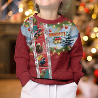 New Zealand Merry Christmas Kid Ugly Christmas Sweater Maori Animals, Koru Tattoo - Red Xmas Style LT03 - Polynesian Pride