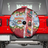 New Zealand Merry Christmas Spare Tire Cover Maori Animals, Koru Tattoo - Red Xmas Style LT03 - Polynesian Pride