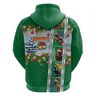 New Zealand Merry Christmas Hoodie Maori Animals, Koru Tattoo - Green Xmas Style LT03 - Polynesian Pride