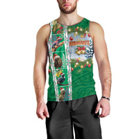 New Zealand Merry Christmas Men Tank Top Maori Animals, Koru Tattoo - Green Xmas Style LT03 - Polynesian Pride