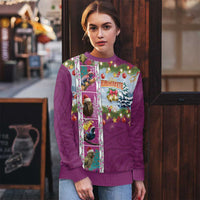 New Zealand Merry Christmas Ugly Christmas Sweater Maori Animals, Koru Tattoo - Pink Xmas Style LT03 - Polynesian Pride