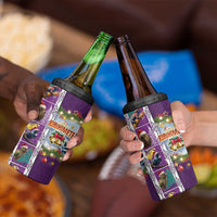 New Zealand Merry Christmas 4 in 1 Can Cooler Tumbler Maori Animals Xmas Style and Koru Tattoo Purple Color LT03 - Polynesian Pride